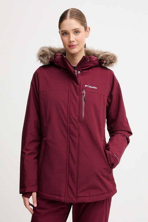 Columbia kurtka narciarska Ava Alpine kolor bordowy 2085831