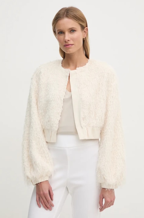 Jakna Gaudi ženska, bež barva, 421FD34006