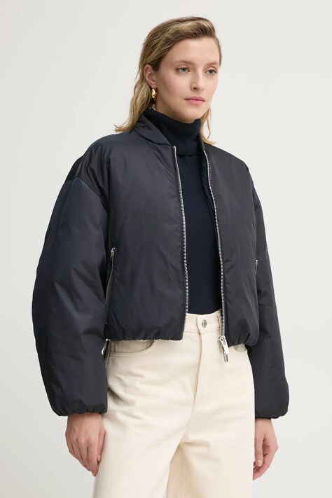 A.L.C. geacă de puf femei, culoarea albastru marin, de iarna, oversize, 1JAKT00880