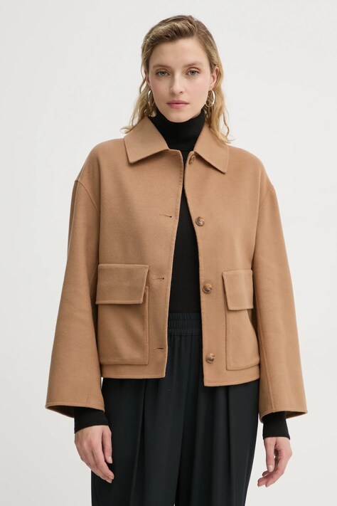 A.L.C. geaca de lana Winston culoarea maro, de tranzitie, 1JAKT00919