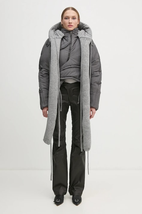 Куртка Ottolinger Deconstruced Cropped Puffer Jacket жіноча колір сірий зимова 2209060111