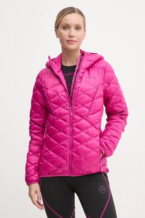 LA Sportiva geacă sport din puf Pinnacle Down culoarea roz, de tranziție, M47411411
