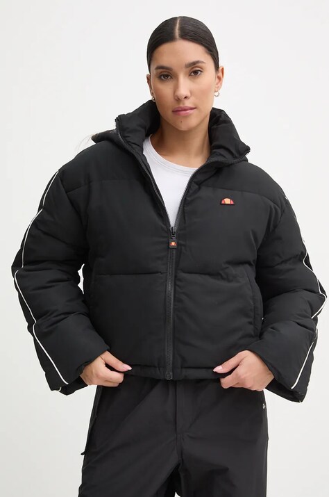 Ellesse geaca KSAMIL femei, culoarea negru, de tranzitie, oversize, SGX20932