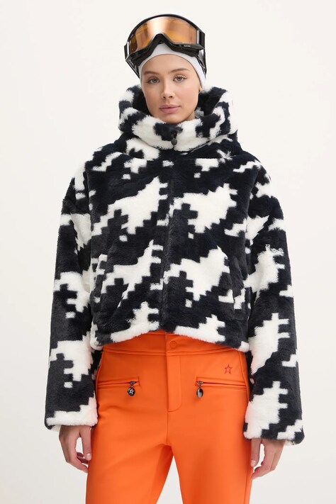 geaca Noelle Faux Fur femei, culoarea albastru marin, de tranzitie, W3001039