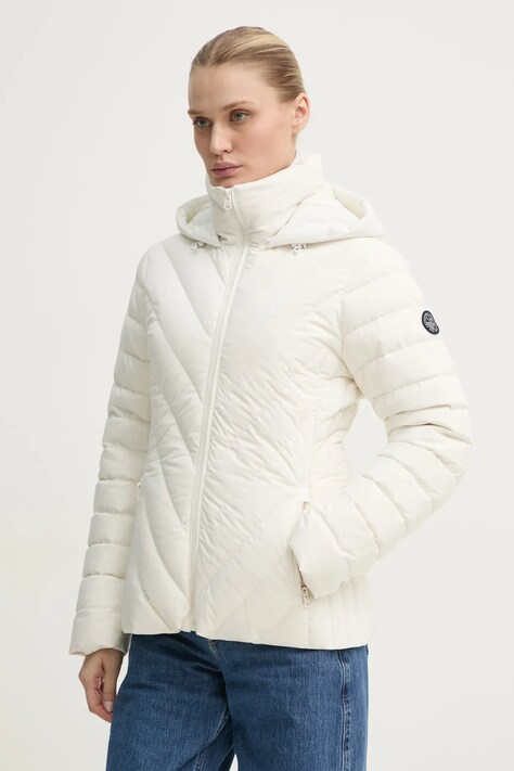 Abercrombie & Fitch geaca femei, culoarea bej, de iarna, KI144-4182
