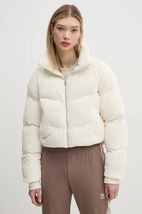 Hollister Co. geaca din velur culoarea bej, de iarna, KI344-4639