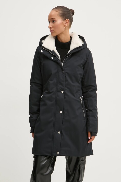 Hollister Co. hanorac femei, culoarea negru, de tranzitie, KI344-4657