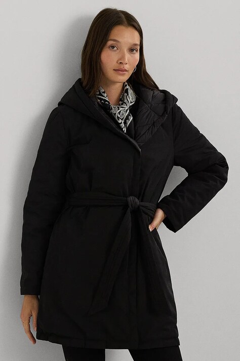 Lauren Ralph Lauren geaca de puf femei, culoarea negru, de iarna, 297951270