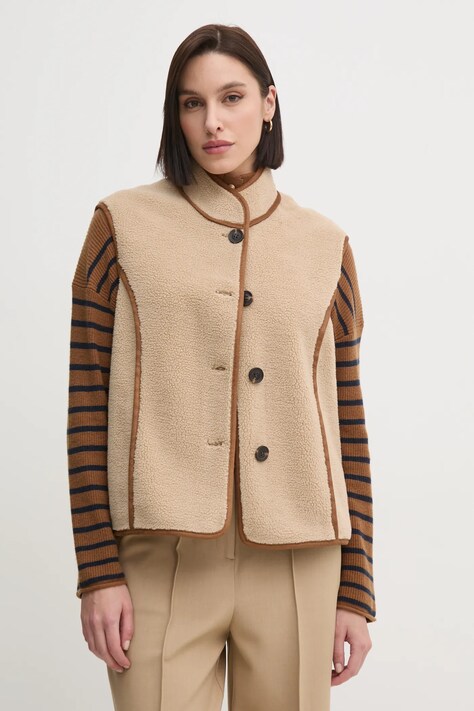 Hoss Intropia vesta femei, culoarea bej, de tranzitie, 5458314