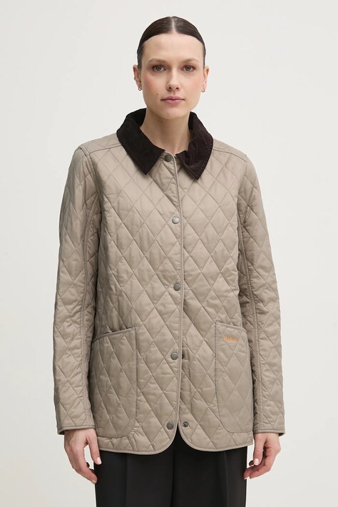 Barbour vesta femei, culoarea bej, de tranzitie