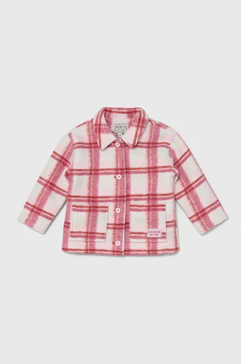 Otroška jakna Guess roza barva, K4YL05 WGBH0