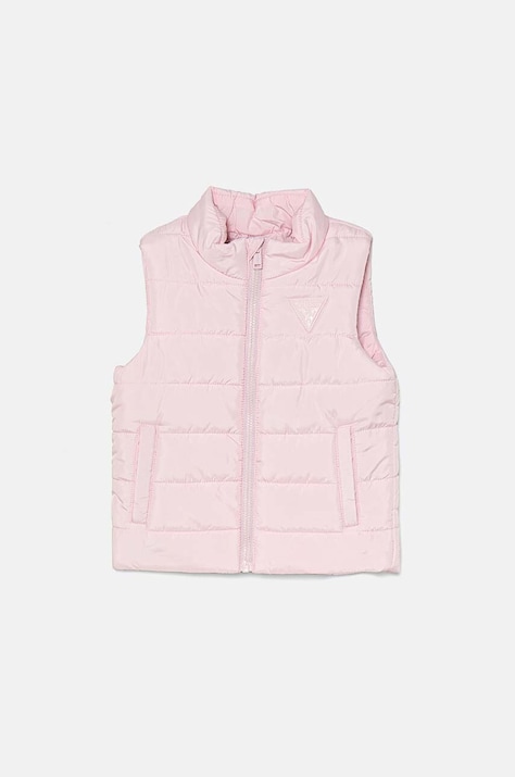 Detská vesta Guess ružová farba, H4YT01 WCFM0