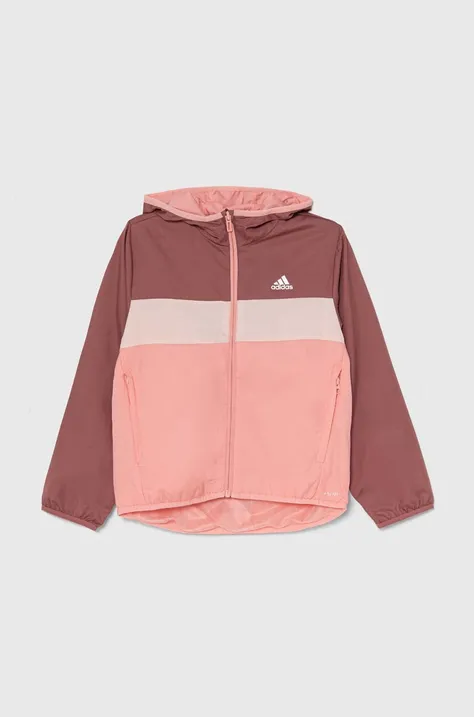 Otroška jakna adidas J TIBERIO WB roza barva, JG1249