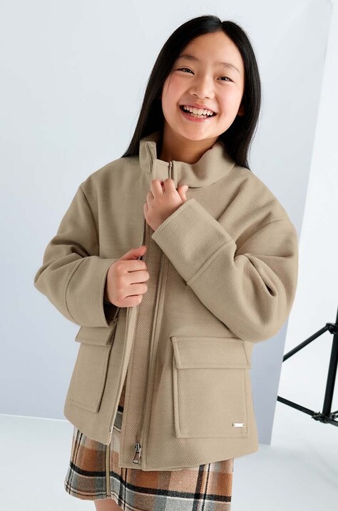 Mayoral kurtka dziecięca kolor beżowy 7477