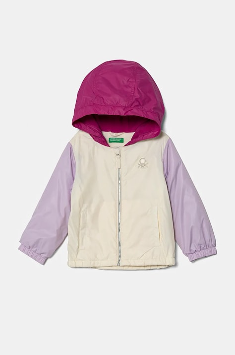 Дитяча куртка United Colors of Benetton колір бежевий 2NQRGN02Y