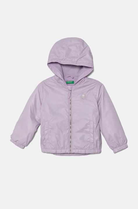 United Colors of Benetton geaca copii culoarea violet, 2NQRGN02Y