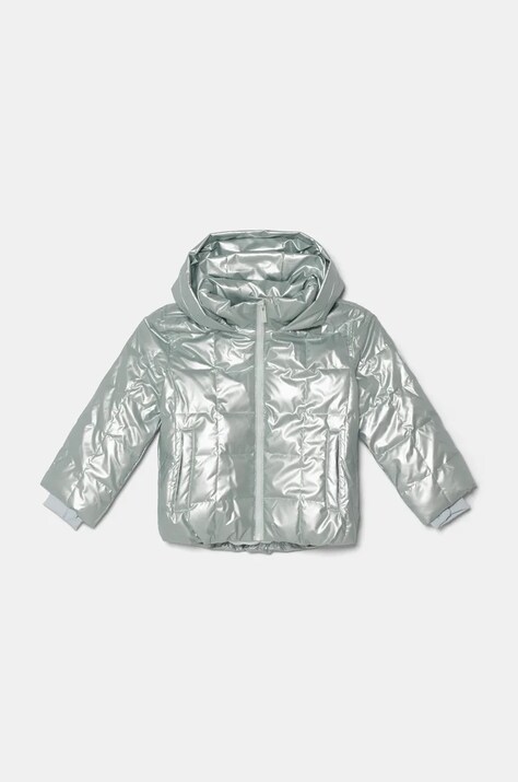 Abercrombie & Fitch geaca copii culoarea turcoaz, KI244-4013