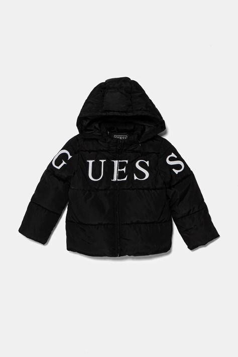 Παιδικό μπουφάν Guess χρώμα: μαύρο, K4BL10 WB240