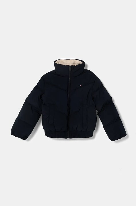 Tommy Hilfiger kurtka dziecięca kolor granatowy KG0KG08160