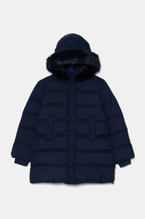 United Colors of Benetton kurtka puchowa dziecięca kolor granatowy 2WU0CN04Z