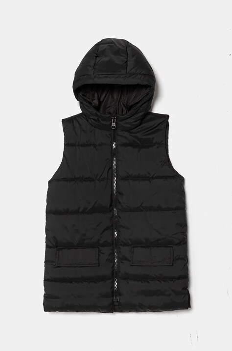 United Colors of Benetton vesta copii culoarea negru, 2WU0CJ00P