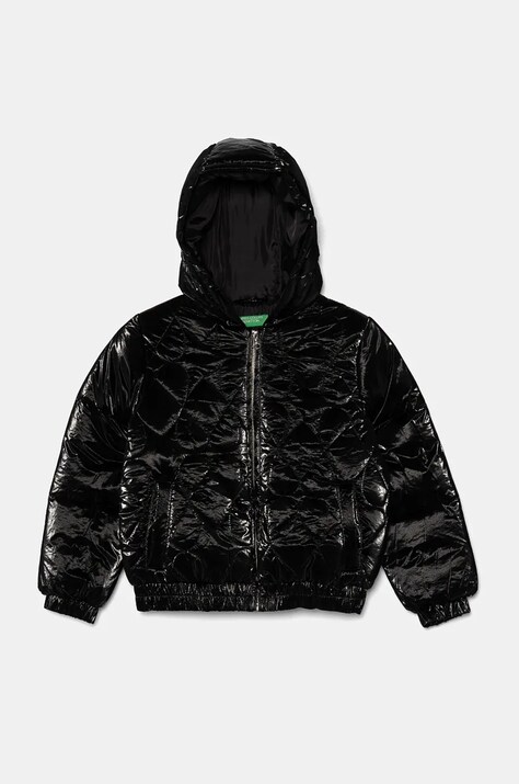 Detská bunda United Colors of Benetton čierna farba, 27WYCN05A