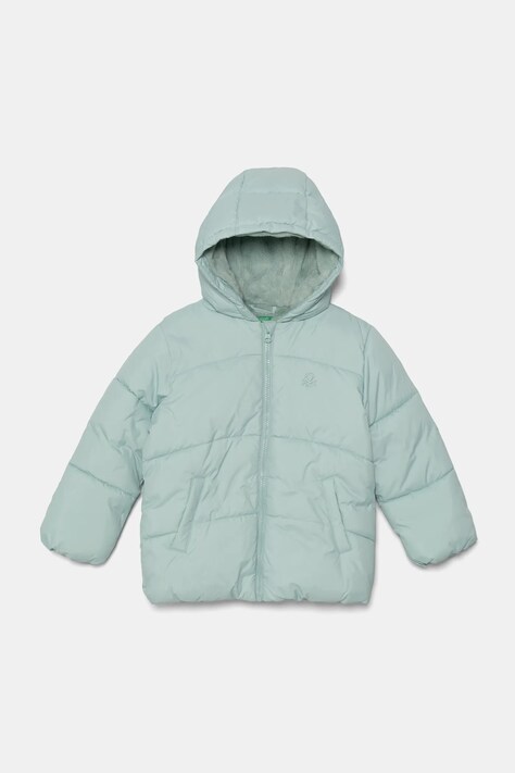 United Colors of Benetton geaca copii culoarea turcoaz, 2SJ1GN03I