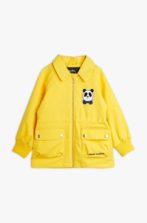 Otroška jakna Mini Rodini Panda rumena barva