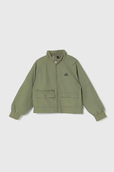 Otroška jakna adidas JAM WVKT zelena barva, IV7043