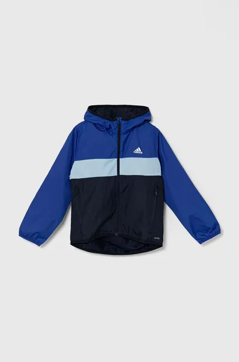 Otroška jakna adidas J TIBERIO WB mornarsko modra barva, IV9514