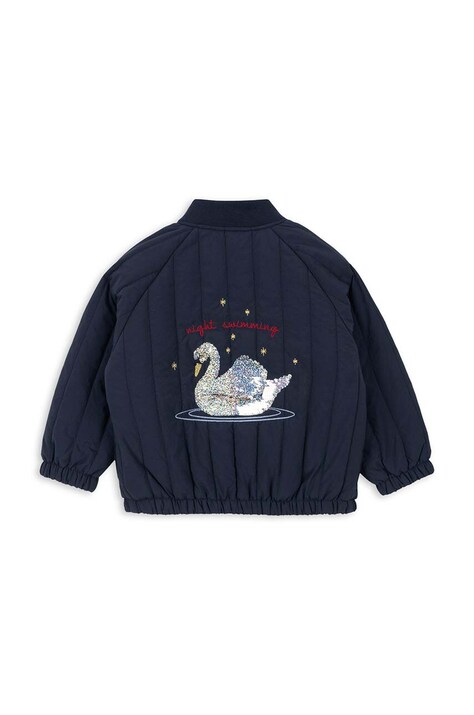 Konges Sløjd kurtka bomber dziecięca JUNO SEQUIN BOMBER JACKET kolor granatowy KS101250