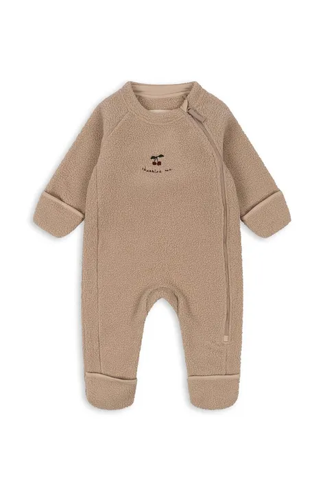 Pajac za dojenčka Konges Sløjd SAFA ONESIE GRS rjava barva, KS101294