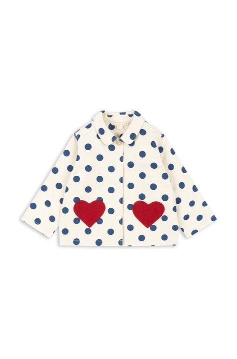 Konges Sløjd giacca per bambini NOLA SHIRT JACKET GOTS colore bianco KS101637