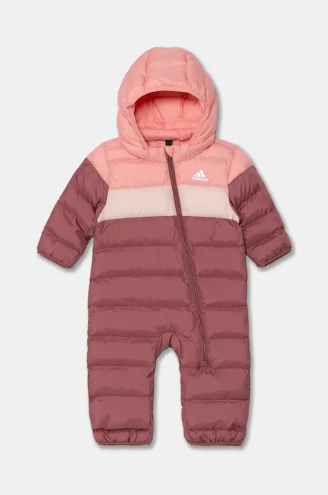 Дитячий комбінезон adidas I SNOWSUIT колір рожевий IX3248