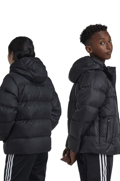 Дитяча пухова куртка adidas Originals DOWNACKET ELO — AW24-KUK03L, чорний — фото 5