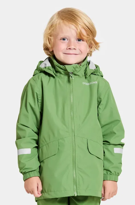 Didriksons giacca per bambini NORMA KIDS JKT colore verde 505264