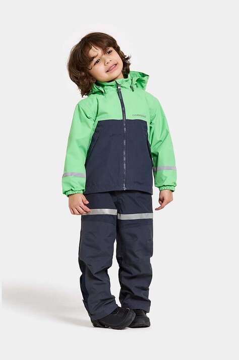 Дитяча куртка Didriksons BLADET KIDS JKT колір зелений 505476