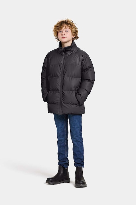 Didriksons geaca copii MEGA KIDS JKT culoarea negru, 505364