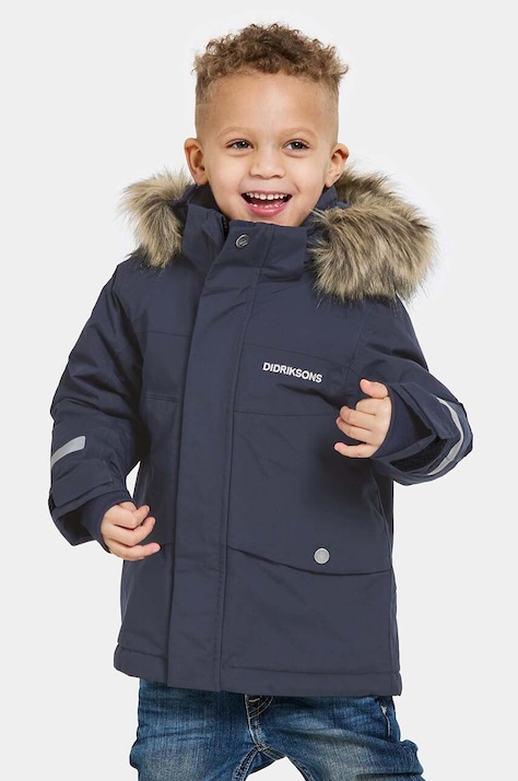 Didriksons BJÄRVEN KIDS PARKA χρώμα: ναυτικό μπλε, 505470