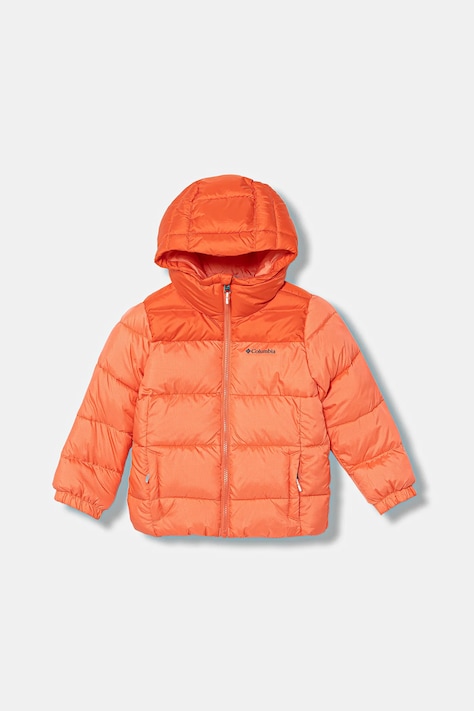Bunda Columbia Puffect oranžová barva, 2096272