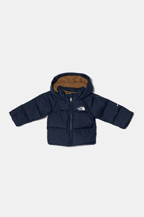 The North Face geacă cu puf copii BABNORTH DOWN FLEECE LINED JACKET culoarea albastru marin, NF0A88W28K21