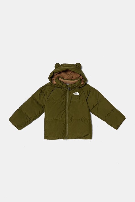 The North Face geacă cu puf copii BABNORTH DOWN FLEECE LINED JACKET culoarea verde, NF0A88W2PIB1