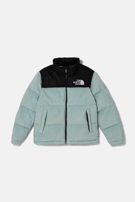 The North Face geaca de puf pentru copii TEEN 1996 RETRO NUPTSE JACKET culoarea turcoaz, NF0A8A4C1OC1