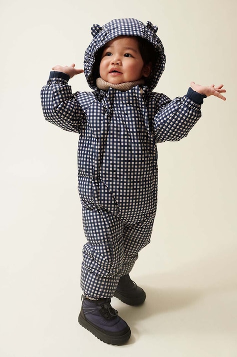 Detský zimný overal Liewood Sylvie Baby Snowsuit tmavomodrá farba, LW19403