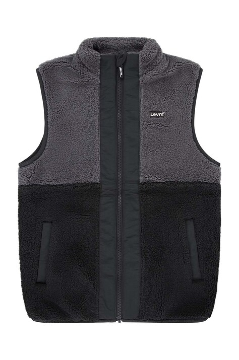 Детская безрукавка Levi's SHERPA VEST цвет чёрный 9EL248