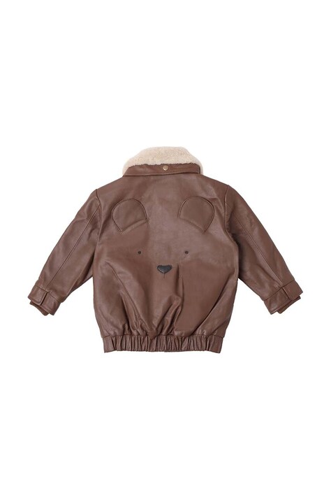 Дитяча шкіряна куртка-бомбер Donsje Yuki Leather Jacket Bear — фото 3