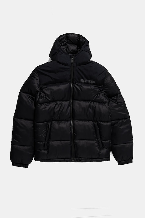 Dětská bunda Napapijri A-HORNELEN černá barva, NP0A4HJS0411