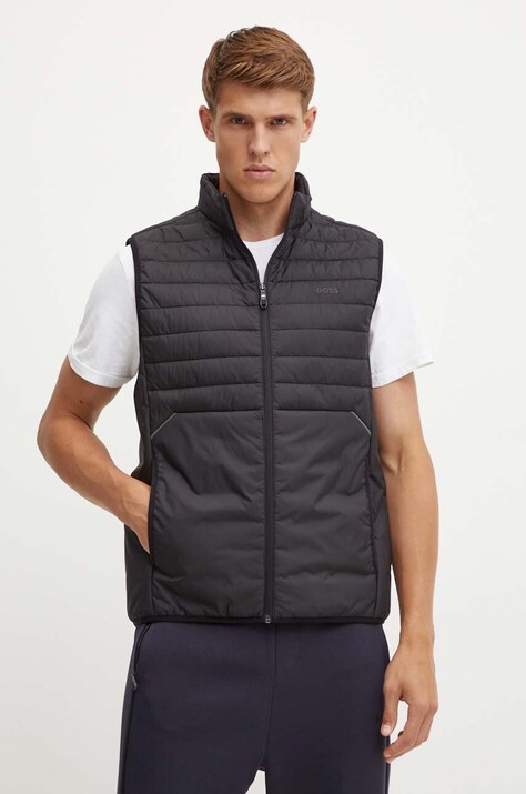 Boss Green vesta barbati, culoarea negru, de tranzitie, 50514762