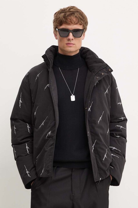 MSGM geaca de puf barbati, culoarea negru, de iarna, 3740MH02.237703