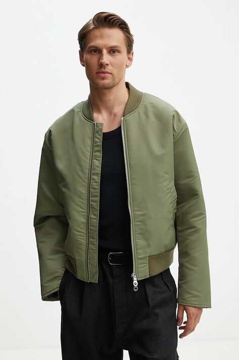 Sunflower geaca bomber barbati, culoarea verde, de tranzitie, 4140